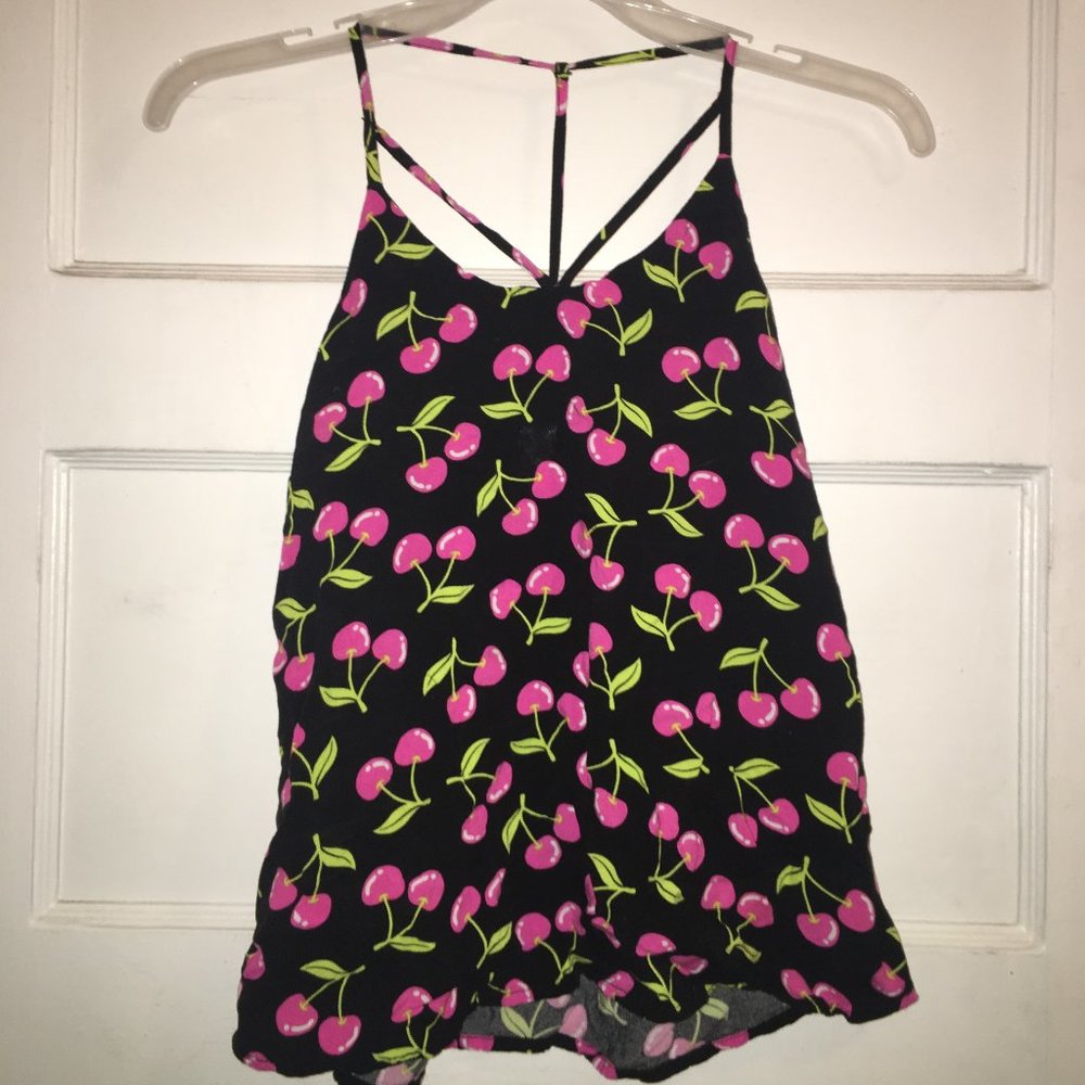 Cherry print tank top